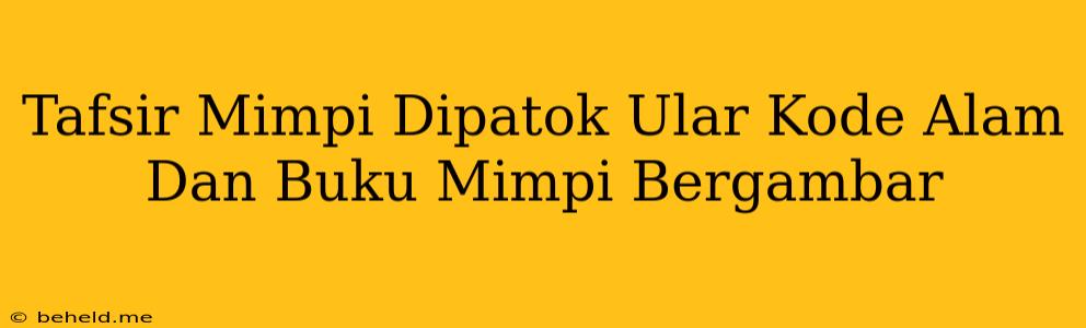 Tafsir Mimpi Dipatok Ular Kode Alam Dan Buku Mimpi Bergambar