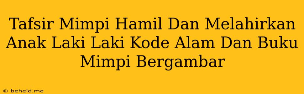 Tafsir Mimpi Hamil Dan Melahirkan Anak Laki Laki Kode Alam Dan Buku Mimpi Bergambar