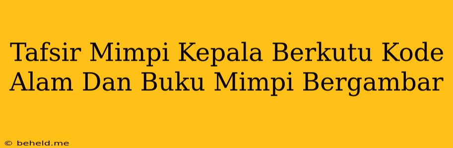 Tafsir Mimpi Kepala Berkutu Kode Alam Dan Buku Mimpi Bergambar