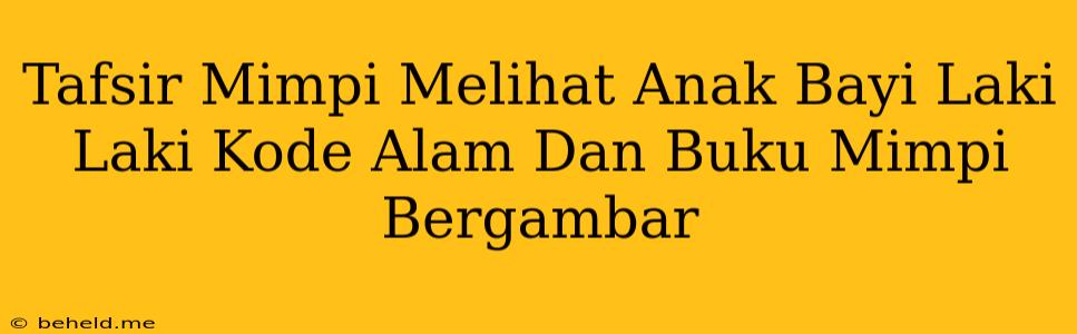 Tafsir Mimpi Melihat Anak Bayi Laki Laki Kode Alam Dan Buku Mimpi Bergambar