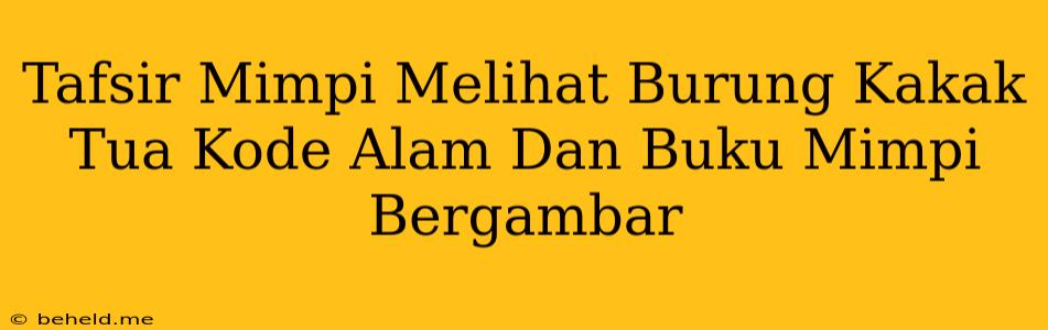 Tafsir Mimpi Melihat Burung Kakak Tua Kode Alam Dan Buku Mimpi Bergambar