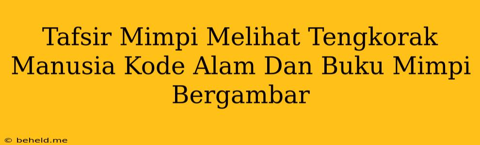 Tafsir Mimpi Melihat Tengkorak Manusia Kode Alam Dan Buku Mimpi Bergambar