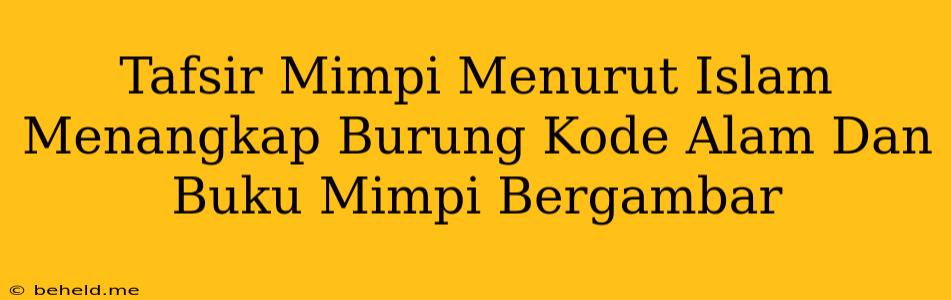 Tafsir Mimpi Menurut Islam Menangkap Burung Kode Alam Dan Buku Mimpi Bergambar