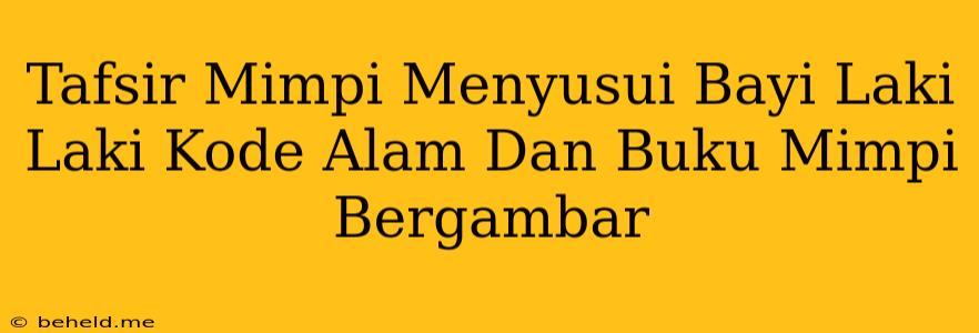 Tafsir Mimpi Menyusui Bayi Laki Laki Kode Alam Dan Buku Mimpi Bergambar