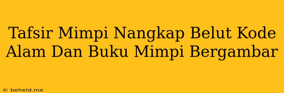 Tafsir Mimpi Nangkap Belut Kode Alam Dan Buku Mimpi Bergambar