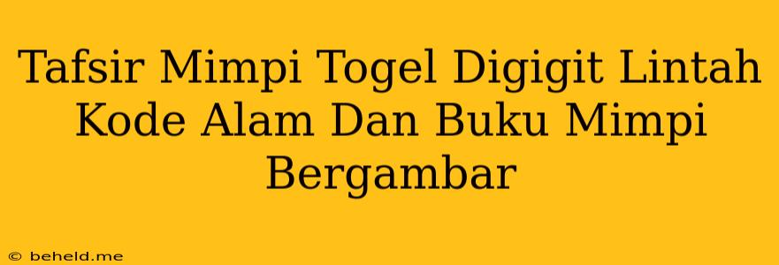 Tafsir Mimpi Togel Digigit Lintah Kode Alam Dan Buku Mimpi Bergambar